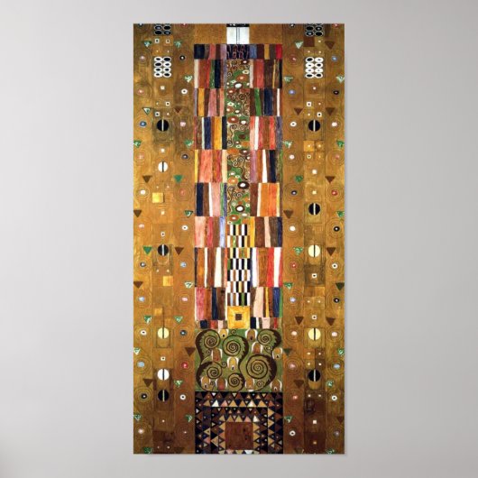 Gustav Klimt Stoclet Frieze Dekor ポスター (正面)