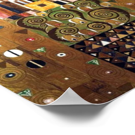 Gustav Klimt Stoclet Frieze Dekor ポスター (角)