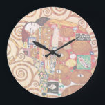 Gustav Klimt - The Embrace - Fine Art Painting ラージ壁時計<br><div class="desc">Showing a man and woman wrapped in an embrace of passion similar to 'The Kiss', this 1904 Art Nouveau painting was commissioned as part of a mosaic for the main dining room of the Stoclet Palace in Belgium. Unlike similar stores, Art Lover's Cafe features classic, high resolution works of art...</div>