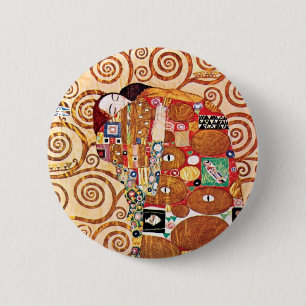 Gustav Klimt - The Embrace - Fine Art Painting 缶バッジ