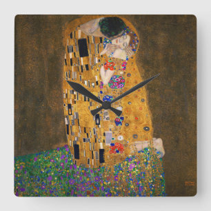 Gustav Klimt , “ The Kiss ” スクエア壁時計