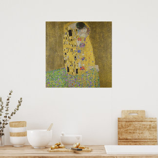 Gustav Klimt The Kiss ポスター