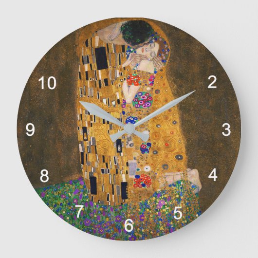 Gustav Klimt , “ The Kiss ” ラージ壁時計 (正面)