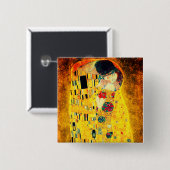 Gustav Klimt The Kiss 缶バッジ (正面&裏面)