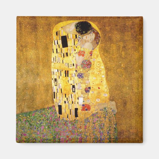 Gustav Klimt The Kiss Classic Painting マグネット (正面)