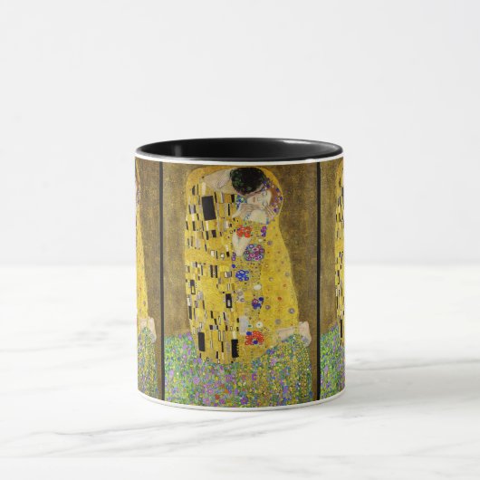 Gustav Klimt – The Kiss – Custom Text マグカップ (中央)