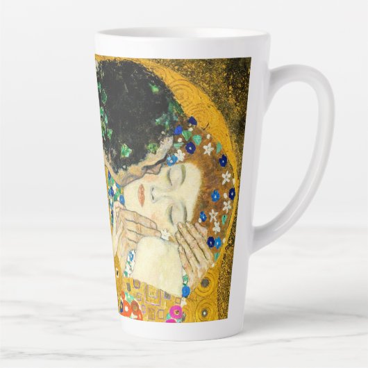 Gustav Klimt - The Kiss / Valentine's Day カフェラテマグ (右)