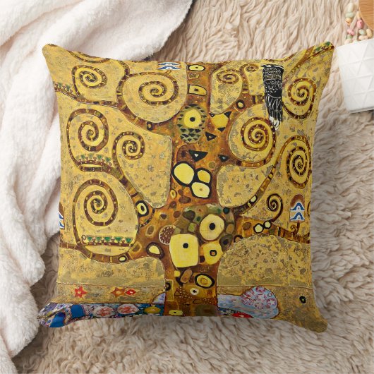 Gustav Klimt , “ Tree of Life ” クッション (ブランケット)