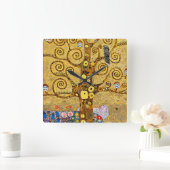 Gustav Klimt , “ Tree of life ” スクエア壁時計 (ホーム)