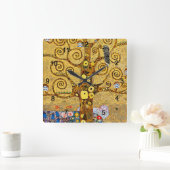 Gustav Klimt , “ Tree of life ” スクエア壁時計 (ホーム)