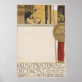 Gustav Klimt Vienna Secession Exhibition Art Print ポスター