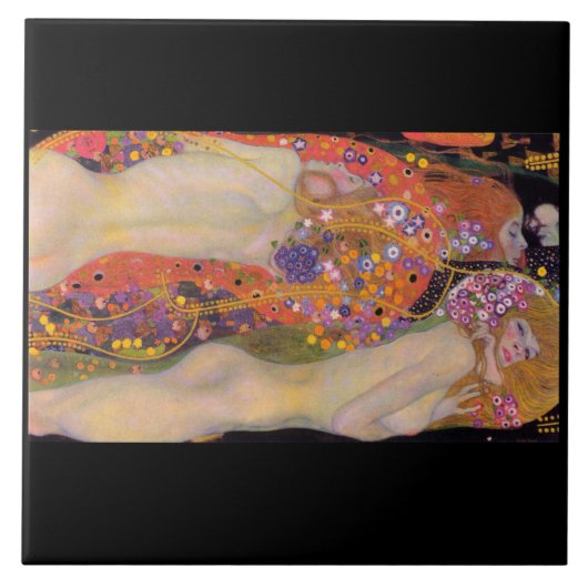 Gustav Klimt , “ Water Serpents II (girlfriends) ” タイル (正面)
