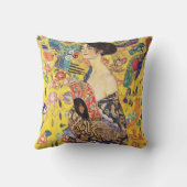 Gustav Klimt , Woman with fan クッション (裏面)