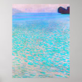Gustav Klimt's Attersee  famous painting.  ポスター (正面)