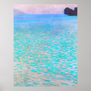 Gustav Klimt's Attersee  famous painting.  ポスター