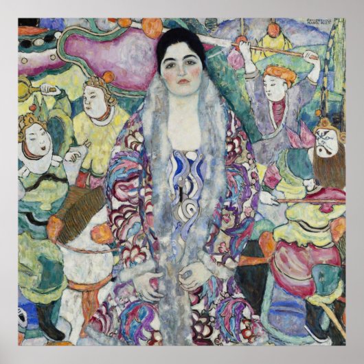 Gustav Klimt's Portrait of Friederike Maria   ポスター (正面)