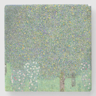 Gustav Klimt's Rosebushes Under the Trees, 1905 ストーンコースター