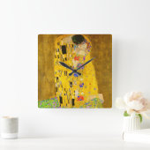 Gustav Klimt's The Kiss famous painting スクエア壁時計 (ホーム)