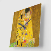 Gustav Klimt's The Kiss famous painting スクエア壁時計 (傾斜)