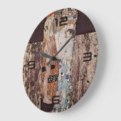 Gustav Klimt's The Three Ages of the Woman ラージ壁時計 (傾斜)