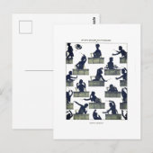 Gustav Mahler Silhouette by Otto Böhler ポストカード (正面/裏面)