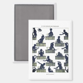 Gustav Mahler Silhouette by Otto Böhler マグネット (正面/裏面)