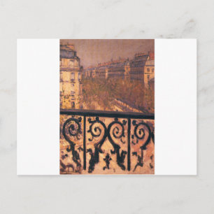 Gustave Caillebotteによるパリのバルコニー ポストカード