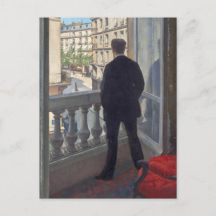 Gustave CaillebotteのYoung Man at His Window シーズンポストカード