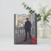 Gustave CaillebotteのYoung Man at His Window ポストカード (スタンド正面)