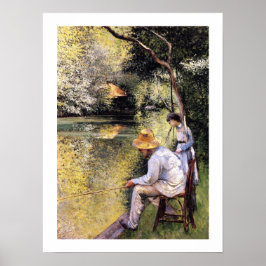 Gustave Caillebotte著「ポチェ・アラ・リニュ」 ポスター