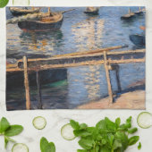 Gustave Caillebotte – アルジェンテウイルのセーリングボート キッチンタオル (折り畳み)