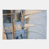 Gustave Caillebotte – アルジェンテウイルのセーリングボート キッチンタオル (横)