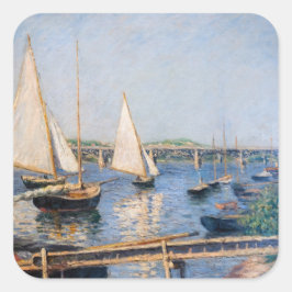Gustave Caillebotte – アルジェンテウイルのセーリングボート スクエアシール