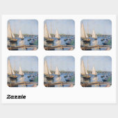 Gustave Caillebotte – アルジェンテウイルのセーリングボート スクエアシール (シート)