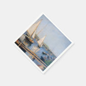 Gustave Caillebotte – アルジェンテウイルのセーリングボート スタンダードカクテルナプキン (角)