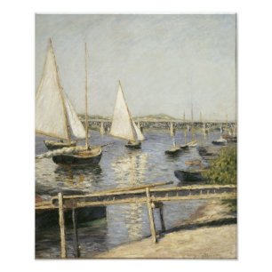 Gustave Caillebotte – アルジェンテウイルのセーリングボート フォトプリント