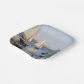 Gustave Caillebotte – アルジェンテウイルのセーリングボート ペーパープレート (傾斜あり)