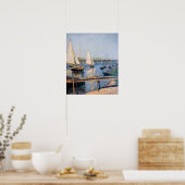 Gustave Caillebotte – アルジェンテウイルのセーリングボート ポスター (キッチン)