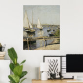 Gustave Caillebotte – アルジェンテウイルのセーリングボート ポスター (ホームオフィス)