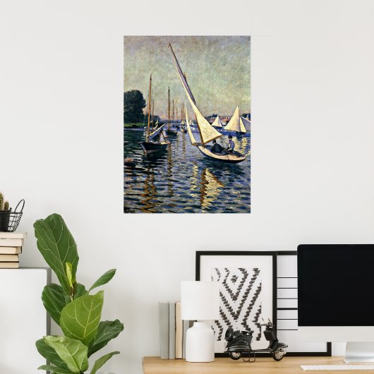 Gustave Caillebotte:アルジェンテウイルのレガッタ ポスター (ホームオフィス)