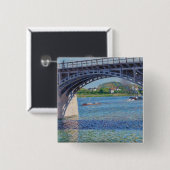Gustave Caillebotte – アルジェンテウイル&セーヌの橋 缶バッジ (正面&裏面)