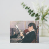Gustave Caillebotte -インテリア、女読性 ポストカード (スタンド正面)