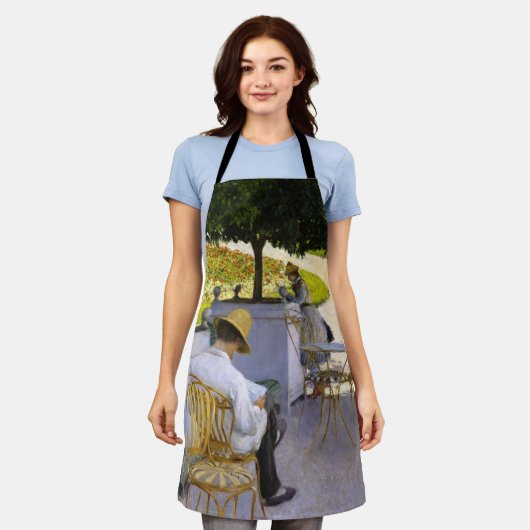 Gustave Caillebotte – オレンジ色の木 エプロン (着用した状態)