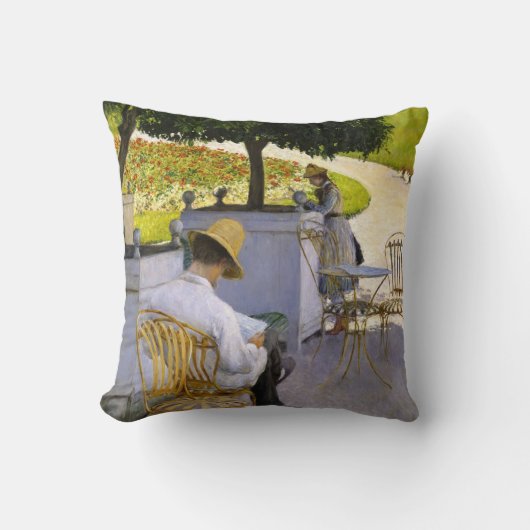 Gustave Caillebotte – オレンジ色の木 クッション (正面)