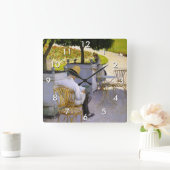 Gustave Caillebotte – オレンジ色の木 スクエア壁時計 (ホーム)