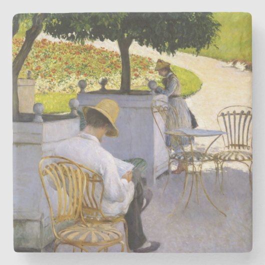 Gustave Caillebotte – オレンジ色の木 ストーンコースター (正面)