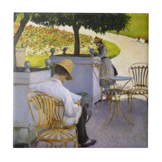 Gustave Caillebotte – オレンジ色の木 タイル (正面)