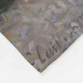 Gustave Caillebotte – オレンジ色の木 フリースブランケット (角)