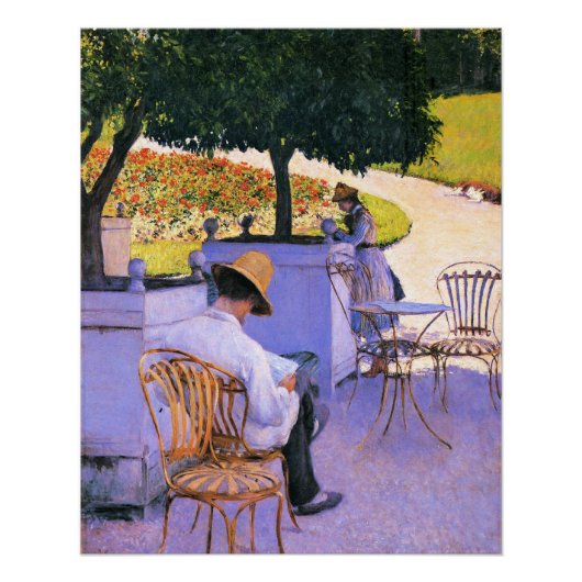 Gustave Caillebotte – オレンジ色の木 ポスター (正面)