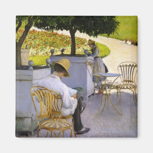 Gustave Caillebotte – オレンジ色の木 マグネット (正面)